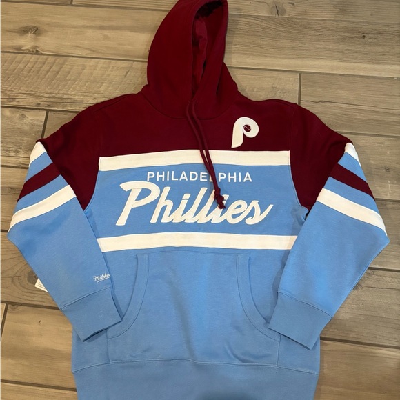 Mitchell & Ness Philadelphia Phillies Cooperstown Hoodie Men’s M - Picture 1 of 5